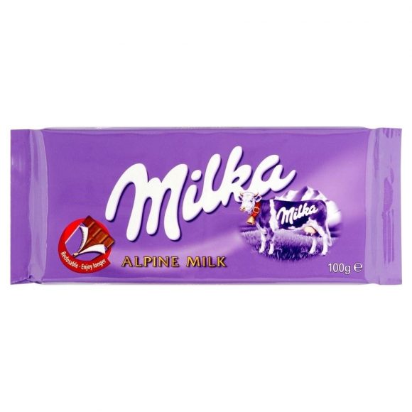 Milka Alpine Milk Chocolate 100g.